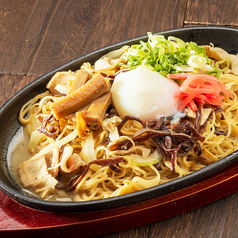 ネギたっぷり！焼ラーメン