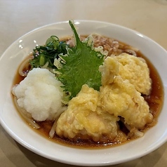 とり天ぶっかけおろしうどん【orそば】おにぎり1個付き