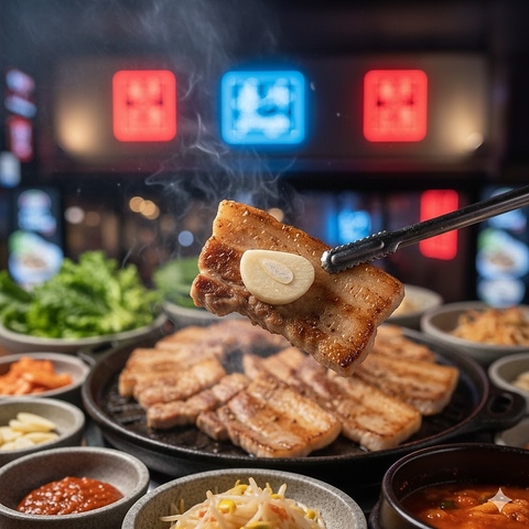 かわいいネオン×映えドリンク×焼肉×本格韓国料理×本格韓国焼肉