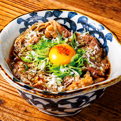 黒毛和牛と月見の十割蕎麦