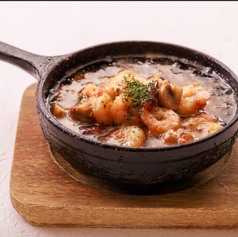 小海老とマッシュルームのアヒージョ