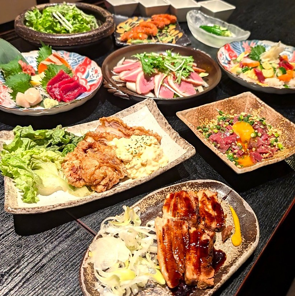 郡山 居酒屋 完全個室 和食 海鮮 焼き鳥 飲み放題 接待 宴会 女子会 会食 日本酒 合コン 誕生日