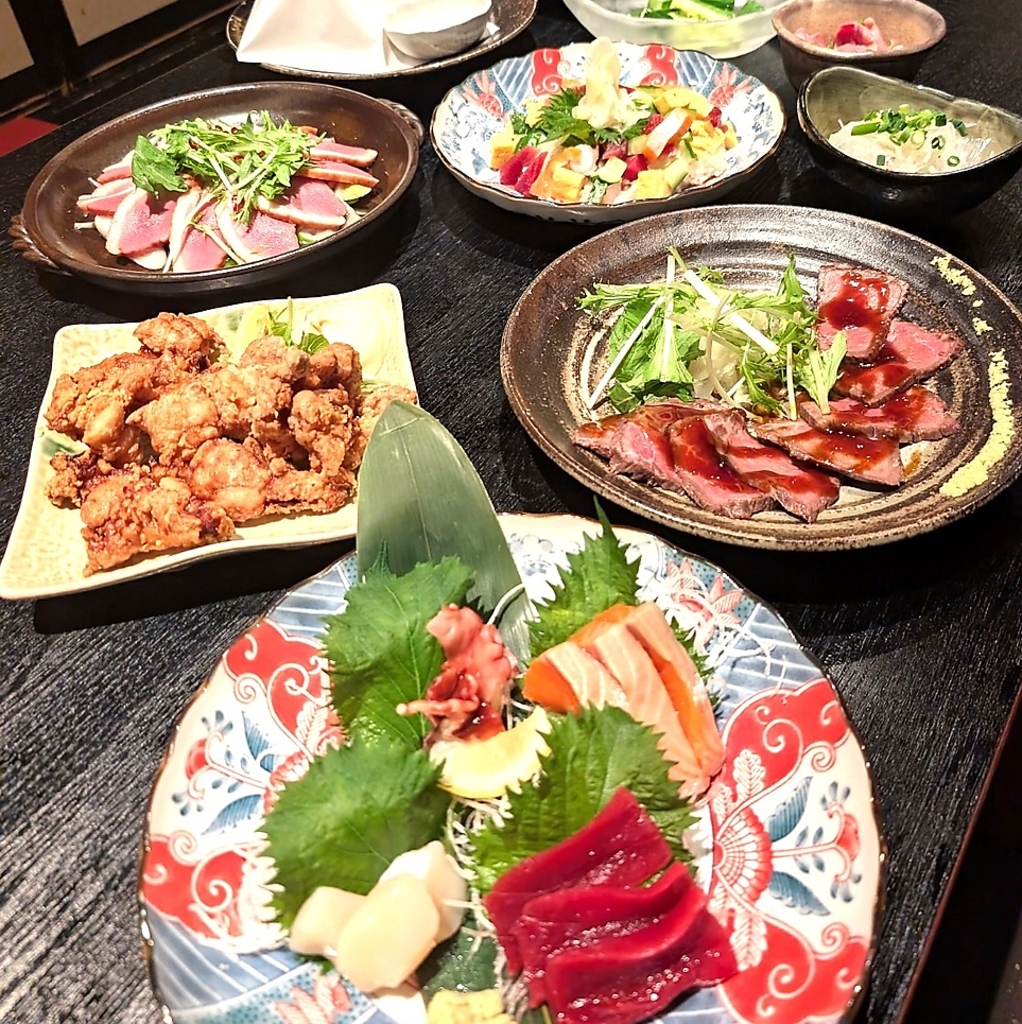 郡山 居酒屋 完全個室 和食 海鮮 焼き鳥 飲み放題 接待 宴会 女子会 会食 日本酒 合コン 誕生日