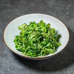 クレソンと豆苗のサラダ　バルサミコのドレッシング