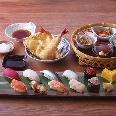 寿司と海老天ぷら御膳（並）