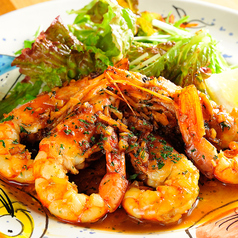 有頭エビのシチリアソテー