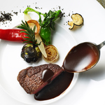 備前黒毛和牛のロースト　蒜山赤ワインソース