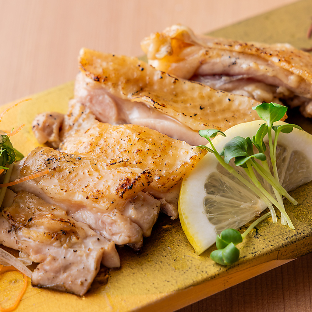 阿波尾鶏もも大火焼き　柚子胡椒添え