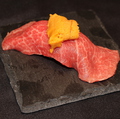 料理メニュー写真&nbsp;宮崎牛うにく寿司　1貫