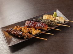 鰻串5種盛り