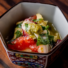 日光湯葉とタコの発酵セビーチェ 