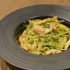 桜ますと菜の花のジェノベーゼ