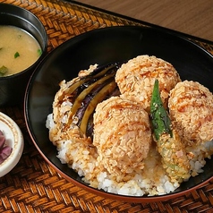 鶏米ぷら丼