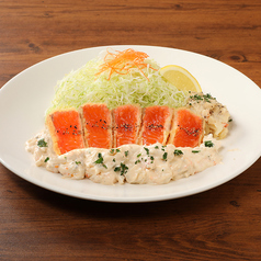 サーモンレアカツ～自家製タルタルソース～