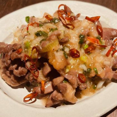 砂肝のねぎ塩だれ炒め