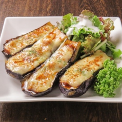 茄子の鶏味噌チーズ焼き