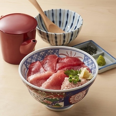  中トロとネギトロのまぐろ三色丼