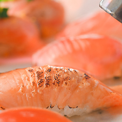 神戸元気サーモンのあぶり寿司