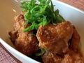 料理メニュー写真 知床鶏の唐揚げ コラーゲンポン酢