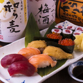 料理メニュー写真 新鮮な刺身を使った寿司メニューも充実