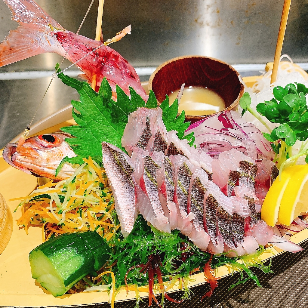 当店名物!!活ぐるくんの姿造り