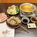 料理メニュー写真&nbsp;手打ちそばと三元豚のしゃぶしゃぶ
