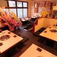 5名様がけの掘りごたつのお席です。