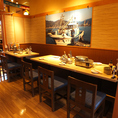 宴会人数に合わせてお席のご用意が可能◎！デートにも◎ご友人との飲み会や女子会、ママ会に最適なお席をご用意！駅近でアクセス抜群の立地です！お仕事帰りにも、お気軽にお立ち寄りいただけます。他にも、会社のご宴会・接待など様々なシーンに幅広くご対応可能なお席を様々ご用意しております。お気軽にご相談ください♪