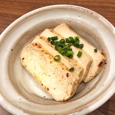 木綿豆腐の豆板醤漬け