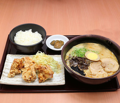 唐揚げラーメン定食