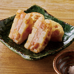 蓮根の海老しんじょうはさみ揚げ