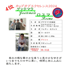 グァテマラ ロスマ・ゲイシャ