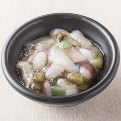 山芋短冊/ずり皮おろしポンズ/うずら玉子のうま煮/たこわさび/トマト