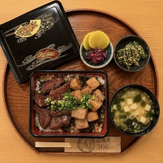 HAL名物！よくばりWステーキ重定食
