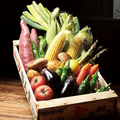 厳選した旬野菜の炭焼き