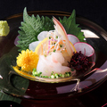 料理メニュー写真&nbsp;【お造り】 赤塩締めした真鯛の造り