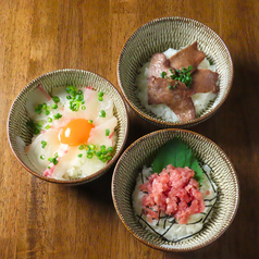マグロたたき丼/鯛めし丼/ローストビーフ丼