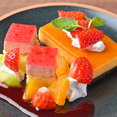 パンナコッタと季節のケーキ