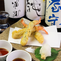 肉巻きエビの天ぷら