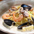 料理メニュー写真&nbsp;海老と魚介のレモンクリームパスタ