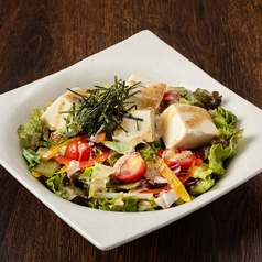 自家製ゆず豆腐の胡麻ドレサラダ