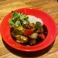 大豆ミートと野菜の黒酢ソースご飯