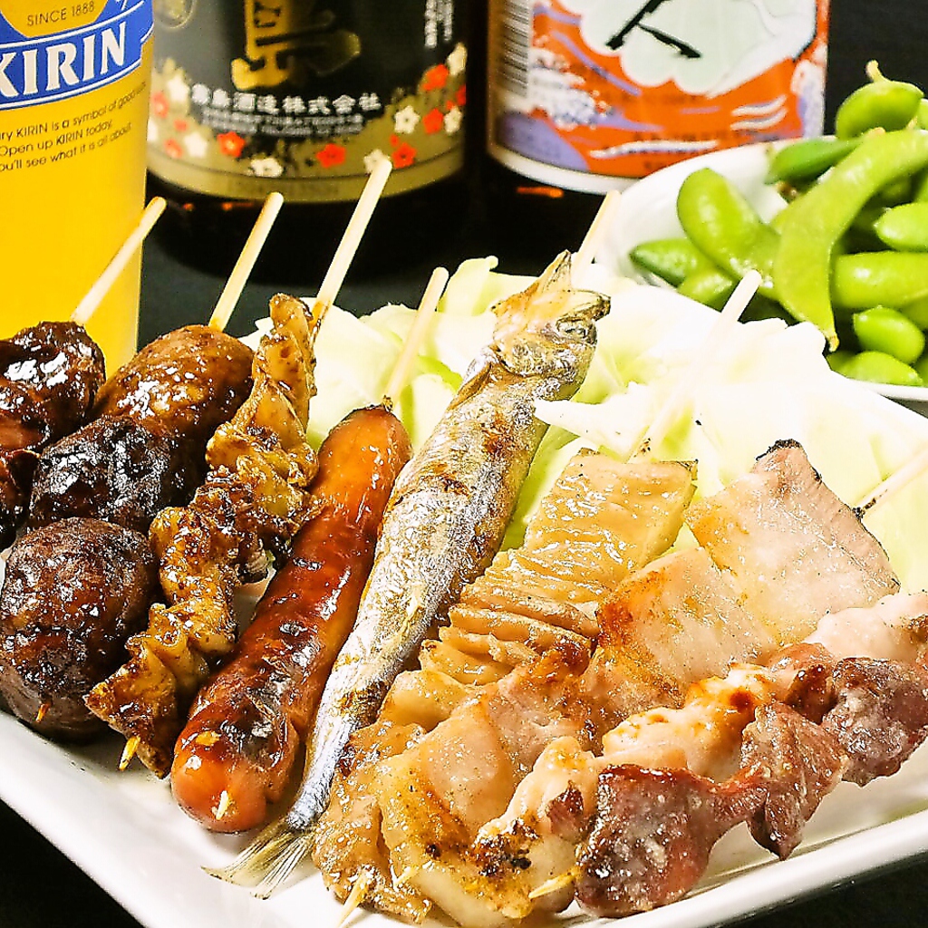 ≪人気の焼き鳥≫秘伝のタレに付け込んんだものや人気の串物多数あります★