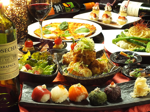 和食店で修業した料理人が贈る本格寿司とイタリアンを堪能頂けます。