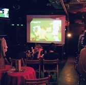 １２０インチ大型プロジェクターを完備☆スポーツ観戦イベントや様々なパーティーに対応出来ます。