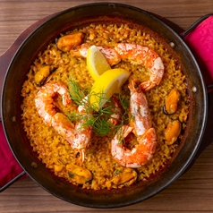 赤海老のシーフードパエリア
