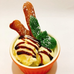 バニラアイス バルサミコソースがけ