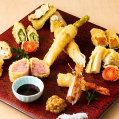 一口カツの盛り合わせ 松（野菜4魚2肉2）