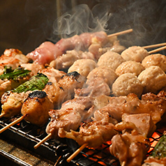 冠地どりの串焼き