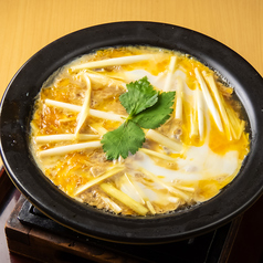 黄ニラの玉子とじ～蕎麦つゆ仕立て